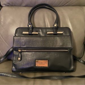 Andrew Marc New York Black Leather Shoulder Bag Purse